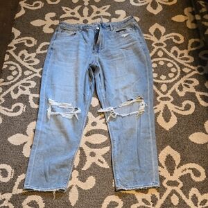 American Eagle Mom Jeans with Distressed Details